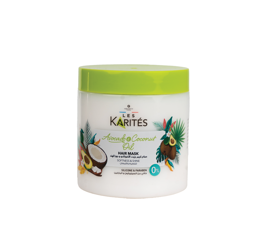 Les Karites Avocado &amp; Coconut Oil Hair Mask – Radiance Boost (475ml)