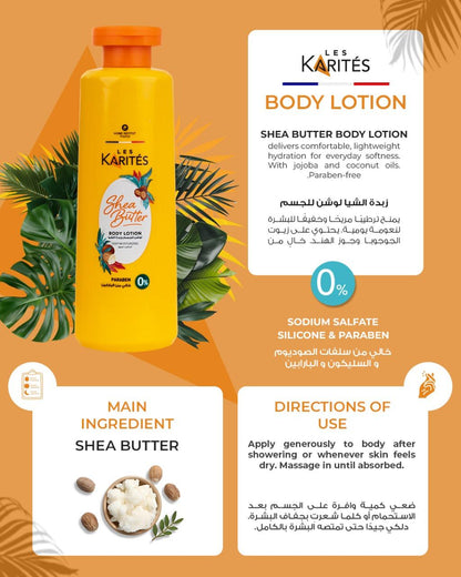 Les Karites Shea Butter Body Lotion – Lightweight Daily Hydration (200ml)